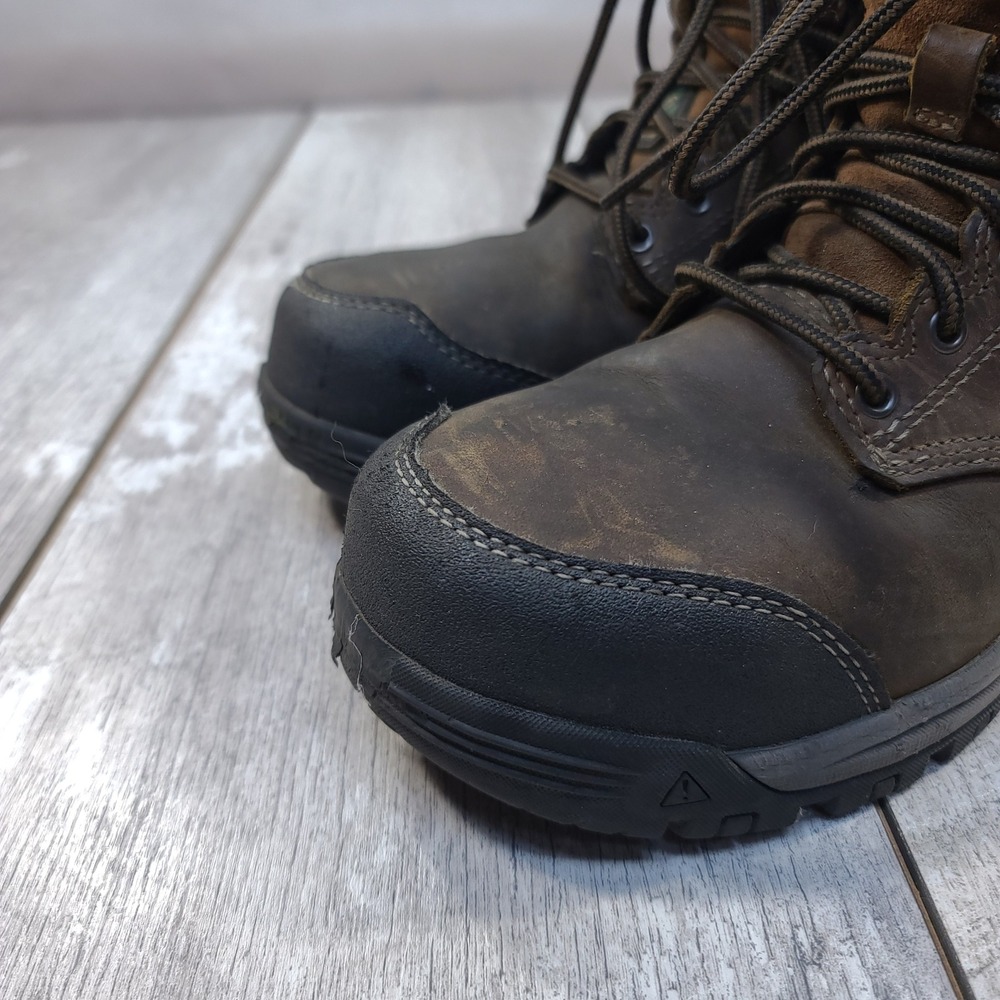 KEEN Utility Work Boots Women 8 Brown Waterproof Carbon Toe Leather Lace Up - Picture 6 of 9